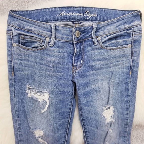 American Eagle Ripped Stretch Skinny Jeans - Picture 4 of 5